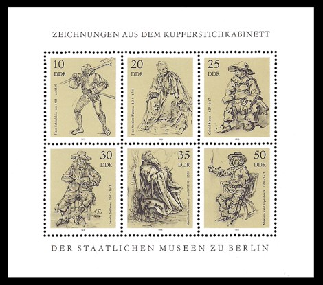  Briefmarke: Kleinbogen - Zeichnungen aus dem Kupferstichkabinett der Staatlichen Museen zu Berlin