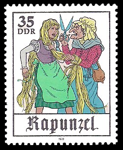 35 Pf Briefmarke: Märchen - Rapunzel 35 Pf Briefmarke: Märchen - Rapunzel