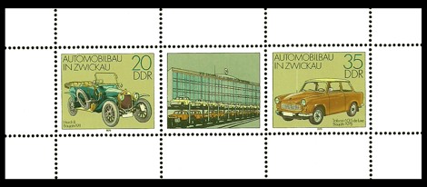  Briefmarke: Kleinbogen - Automobilbau in Zwickau