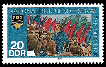 20 Pf Briefmarke: Nationales Jugendfestival der DDR, FDJ 1979