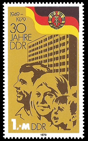 1 M Briefmarke: 30 Jahre DDR, Arbeiterfamilie