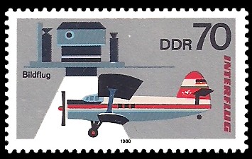 70 Pf Briefmarke: Interflug, Bildflug 70 Pf Briefmarke: Interflug, Bildflug
