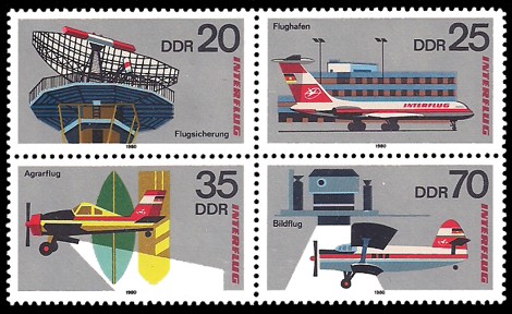  Briefmarke: Viererblock - Interflug