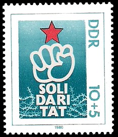 10 + 5 Pf Briefmarke: Solidarität
