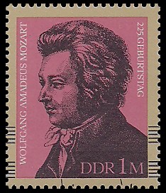 1 M Briefmarke: 225. Geburtstag Wolfgang Amadeus Mozart 1 M Briefmarke: 225. Geburtstag Wolfgang Amadeus Mozart