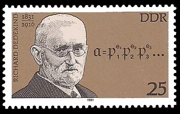 25 Pf Briefmarke: Bedeutende Persönlichkeiten, Richard Dedekind