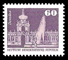 60 Pf Briefmarke: Sozialistischer Aufbau in der DDR, Dresden