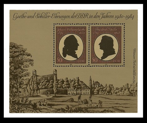  Briefmarke: Block - Goethe und Schiller Ehrungen in der DDR