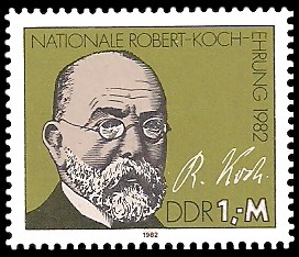 1 M Briefmarke: Robert-Koch-Ehrung 1 M Briefmarke: Robert-Koch-Ehrung