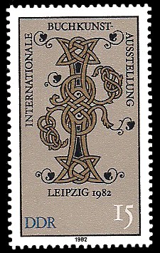 15 Pf Briefmarke: Internationale Buchkunst-Ausstellung Leipzig 1982 15 Pf Briefmarke: Internationale Buchkunst-Ausstellung Leipzig 1982