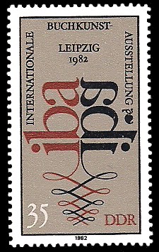 35 Pf Briefmarke: Internationale Buchkunstausstellung Leipzig