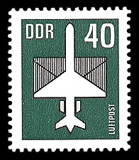 40 Pf Briefmarke: Luftpost
