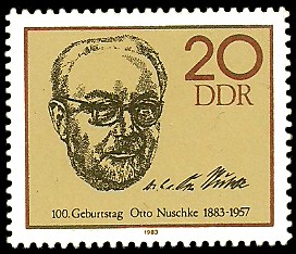 20 Pf Briefmarke: 100. Geburtstag Otto Nuschke