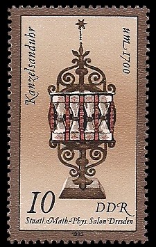 10 Pf Briefmarke: Kostbare Sand- und Sonnenuhren, Kanzelsanduhr