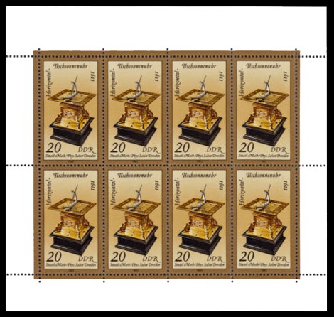  Briefmarke: Kleinbogen - Kostbare Sand- und Sonnenuhren