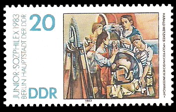 20 Pf Briefmarke: Junior-Sozphilex 1983, Polytechnischer Unterricht