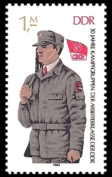 1 M Briefmarke: 30 Jahre Kampfgruppen