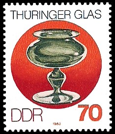 70 Pf Briefmarke: Thüringer Glas, Zierglas