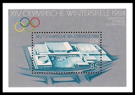  Briefmarke: Block - XIV. Olympische Winterspiele 1984