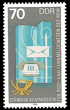70 Pf Briefmarke: Ständige Kommission für Post- und Fernmeldewesen des RGW