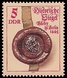 5 Pf Briefmarke: Historische Siegel, Siegel der Bäcker zu Berlin