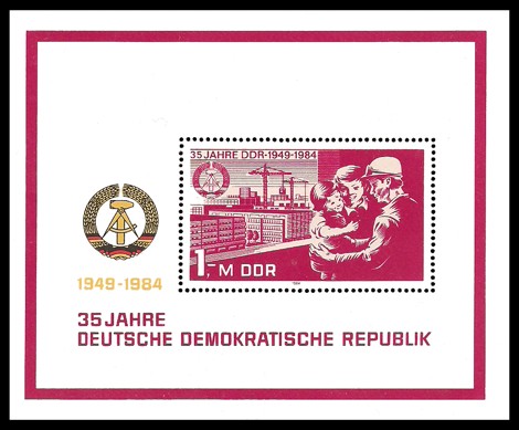  Briefmarke: Block - 35 Jahre DDR, Wohnungsbau
