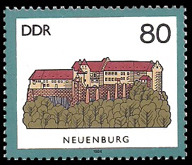 80 Pf Briefmarke: Burgen der DDR, Neuenburg