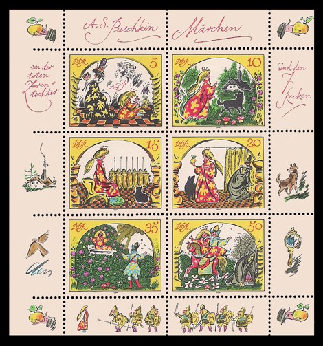  Briefmarke: Kleinbogen - Märchen - von der toten Zarentochter und den 7 Recken