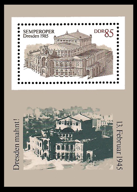 Briefmarke: Block - Wiedereröffnung Semperoper Dresden Briefmarke: Block - Wiedereröffnung Semperoper Dresden