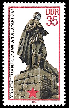 35 Pf Briefmarke: Gedenkstätte der Befreiung auf den Seelower Höhen 35 Pf Briefmarke: Gedenkstätte der Befreiung auf den Seelower Höhen