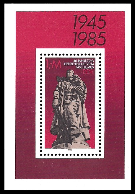  Briefmarke: Block - 40. Jahrestag der Befreiung vom Faschismus