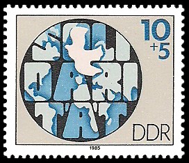10 + 5 Pf Briefmarke: Solidarität 1985 10 + 5 Pf Briefmarke: Solidarität 1985