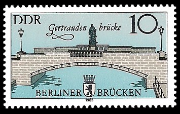 10 Pf Briefmarke: Historische Berliner Brücken, Gertrauden-brücke
