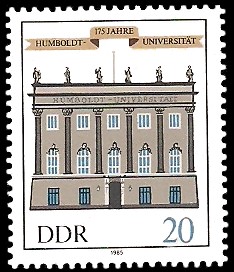 20 Pf Briefmarke: 175 Jahre Humboldt-Universität