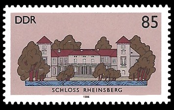 85 Pf Briefmarke: Schlösser der DDR, Schloss Rheinsberg 85 Pf Briefmarke: Schlösser der DDR, Schloss Rheinsberg