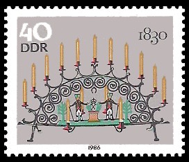 40 Pf Briefmarke: Erzgebirgische Schwibbogen, 1830