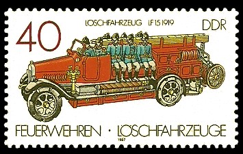 40 Pf Briefmarke: Feuerwehren und Löschfahrzeuge, Löschfahrzeug LF15