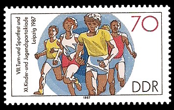 70 Pf Briefmarke: XI. Kinder- und Jugendspartakiade u. VIII. Turn- und Sportfest, Laufen 70 Pf Briefmarke: XI. Kinder- und Jugendspartakiade u. VIII. Turn- und Sportfest, Laufen