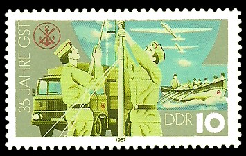 10 Pf Briefmarke: 35 Jahre GST