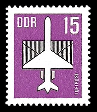 15 Pf Briefmarke: Luftpost
