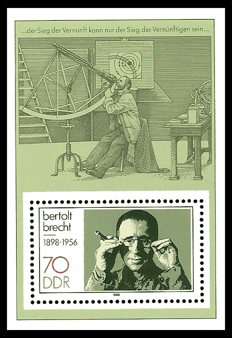  Briefmarke: Block - Bertolt-Brecht-Ehrung