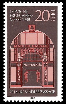 20 Pf Briefmarke: Leipziger Frühjahrsmesse 1988, Auerbachs Keller