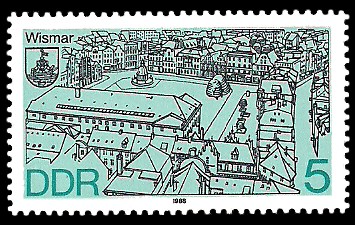 5 Pf Briefmarke: Stadtansichten, Wismar 5 Pf Briefmarke: Stadtansichten, Wismar