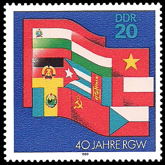 20 Pf Briefmarke: 40 Jahre RGW