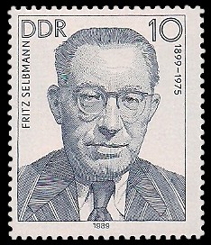 10 Pf Briefmarke: Verdienstvolle Persönlichkeiten der Arbeiterbewegung, Fritz Selbmann 10 Pf Briefmarke: Verdienstvolle Persönlichkeiten der Arbeiterbewegung, Fritz Selbmann