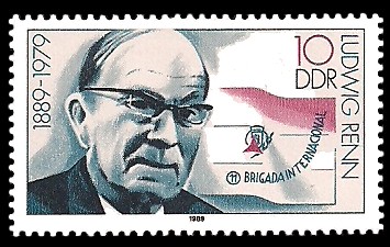 10 Pf Briefmarke: Bedeutende Persönlichkeiten, Ludwig Renn