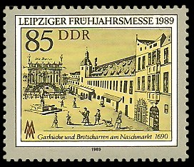 85 Pf Briefmarke: Leipziger Frühjahrsmesse 1989, Alte Börse