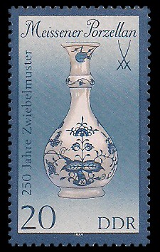 20 Pf Briefmarke: Meissener Porzellan, Vase (kl. Format)