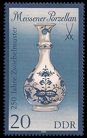 20 Pf Briefmarke: Meissener Porzellan, Vase (gr. Format)