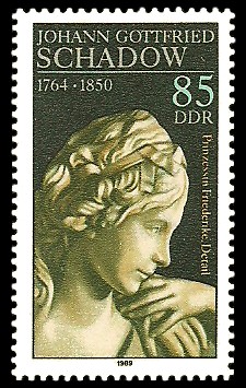 85 Pf Briefmarke: 225. Geburtstag J. G. Schadow, Prinzessin Friederike 85 Pf Briefmarke: 225. Geburtstag J. G. Schadow, Prinzessin Friederike